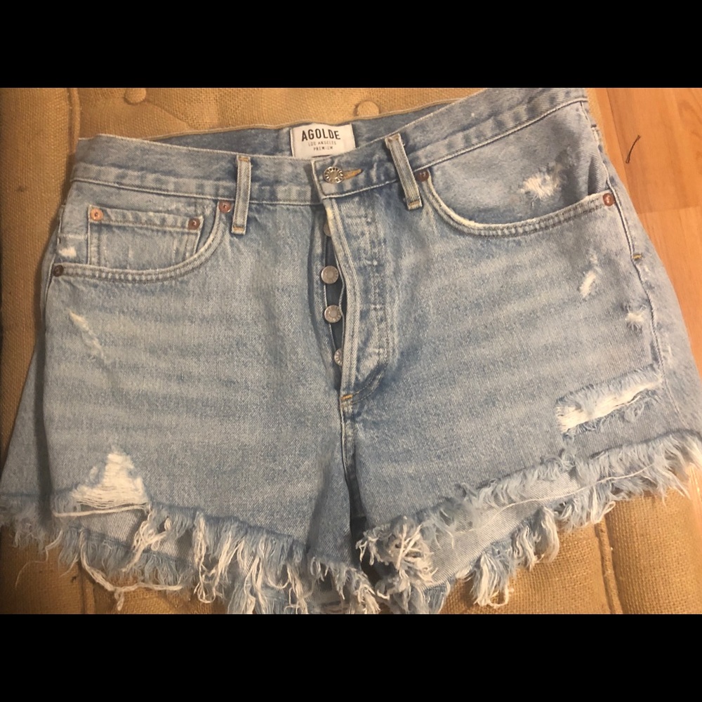 Agolde Parker  denim jean shorts